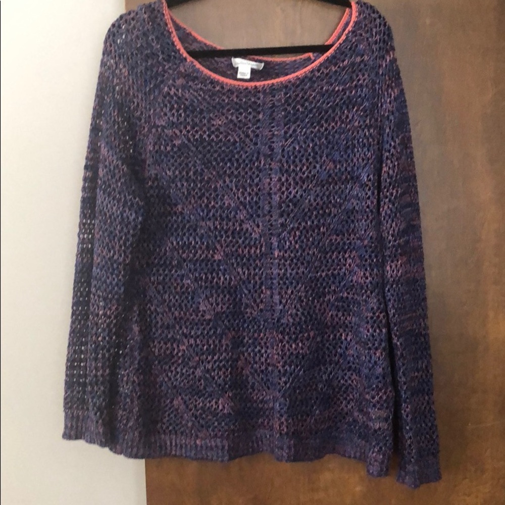 2/$20 Open crochet sweater large
